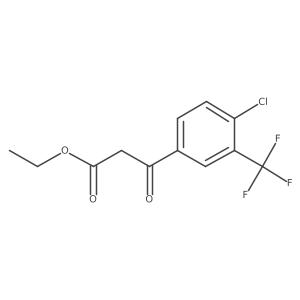 3-(4-Chloro-3-trifluoromethyl-phenyl)-3-oxo-propionic acid ethyl ester Structure