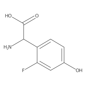2-Amino-2-(2-fluoro-4-hydroxyphenyl)acetic acid Structure