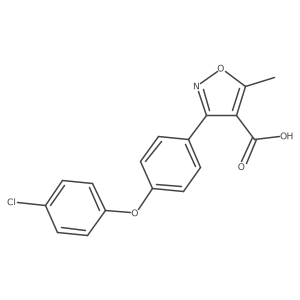 3-(4-(4-Chlorophenoxy)phenyl)-5-methylisoxazole-4-carboxylic acid结构式