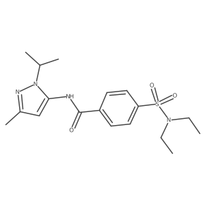 4-(N,N-diethylsulfamoyl)-N-(1-isopropyl-3-methyl-1H-pyrazol-5-yl)benzamide结构式
