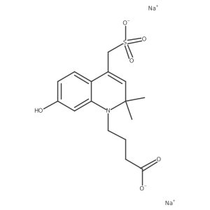 Sodium 4-[7-Hydroxy-2,2-dimethyl-4-(sulfonatomethyl)quinolin-1(2H)-yl]butanoate结构式