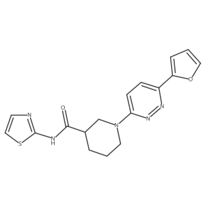 1-[6-(furan-2-yl)pyridazin-3-yl]-N-(1,3-thiazol-2-yl)piperidine-3-carboxamide结构式