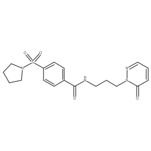 O=C(NCCCn1ncccc1=O)c1ccc(S(=O)(=O)N2CCCC2)cc1结构式