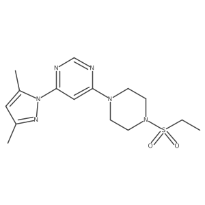 4-(3,5-dimethyl-1H-pyrazol-1-yl)-6-(4-(ethylsulfonyl)piperazin-1-yl)pyrimidine Structure