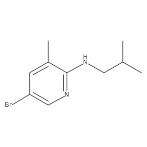 5-Bromo-N-isobutyl-3-methyl-2-pyridinamine Structure