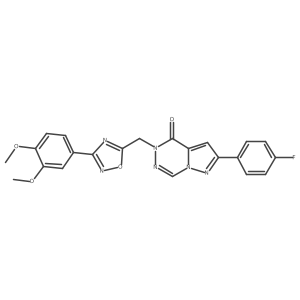 1-((3-(3,4-Dimethoxyphenyl)-1,2,4-oxadiazol-5-yl)methyl)-8-(4-fluorophenyl)pyrazolo[1,5-d][1,2,4]triazinone Structure