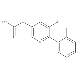 5-Fluoro-6-(2-fluorophenyl)-3-pyridineacetic acid结构式