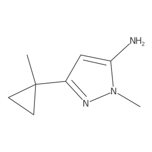 1-Methyl-3-(1-methylcyclopropyl)-1H-pyrazol-5-amine结构式