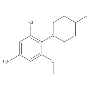 3-Chloro-5-methoxy-4-(4-methyl-1-piperidinyl)benzenamine结构式