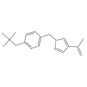 4-Nitro-1-{[4-(trifluoromethoxy)phenyl]methyl}-1H-pyrazole Structure