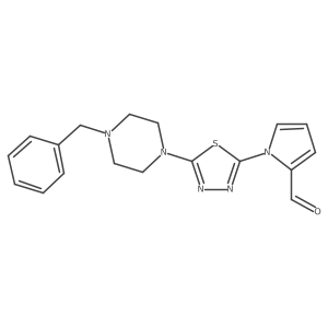 1-[5-(4-Benzylpiperazin-1-yl)-1,3,4-thiadiazol-2-yl]-1H-pyrrole-2-carbaldehyde Structure