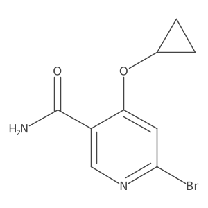 6-Bromo-4-cyclopropoxynicotinamide结构式