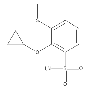 2-Cyclopropoxy-3-(methylthio)benzenesulfonamide结构式