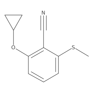2-Cyclopropoxy-6-(methylthio)benzonitrile结构式