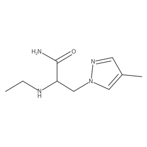 2-(ethylamino)-3-(4-methyl-1H-pyrazol-1-yl)propanamide Structure