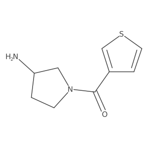 (3-Aminopyrrolidin-1-yl)(thiophen-3-yl)methanone Structure