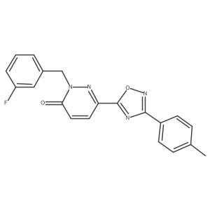 2-(3-fluorobenzyl)-6-(3-(p-tolyl)-1,2,4-oxadiazol-5-yl)pyridazin-3(2H)-one Structure