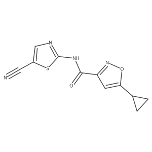 N-(5-cyanothiazol-2-yl)-5-cyclopropylisoxazole-3-carboxamide Structure