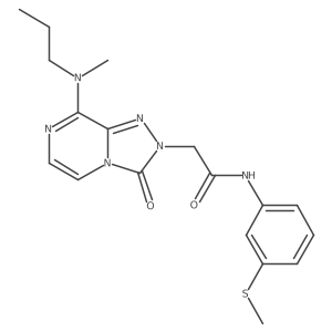 2-{8-[methyl(propyl)amino]-3-oxo-2H,3H-[1,2,4]triazolo[4,3-a]pyrazin-2-yl}-N-[3-(methylsulfanyl)phenyl]acetamide Structure