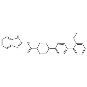 N-(1H-benzo[d]imidazol-2-yl)-1-(6-(2-methoxyphenyl)pyridazin-3-yl)piperidine-4-carboxamide结构式