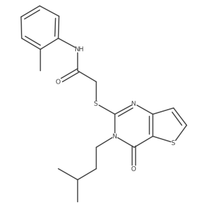 2-{[3-(3-methylbutyl)-4-oxo-3,4-dihydrothieno[3,2-d]pyrimidin-2-yl]sulfanyl}-N-(2-methylphenyl)acetamide Structure