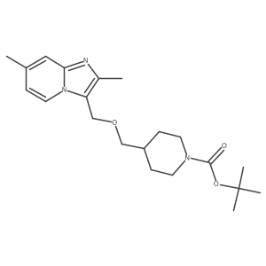 Tert-butyl 4-(((2,7-dimethylimidazo[1,2-a]pyridin-3-yl)methoxy)methyl)piperidine-1-carboxylate Structure
