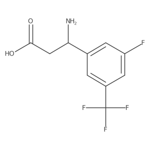 (3R)-3-Amino-3-[3-fluoro-5-(trifluoromethyl)phenyl]propanoic acid hcl Structure