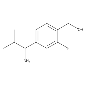 (4-(1-Amino-2-methylpropyl)-2-fluorophenyl)methanol结构式