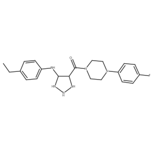 N-(4-ethylphenyl)-4-[4-(4-fluorophenyl)piperazine-1-carbonyl]-1H-1,2,3-triazol-5-amine结构式