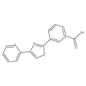 3-[4-(2-Pyridinyl)-1,3-thiazol-2-yl]benzoic acid结构式