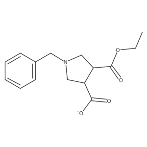 1-Benzyl-4-(ethoxycarbonyl)pyrrolidine-3-carboxylate Structure