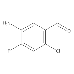 5-Amino-2-chloro-4-fluorobenzaldehyde结构式