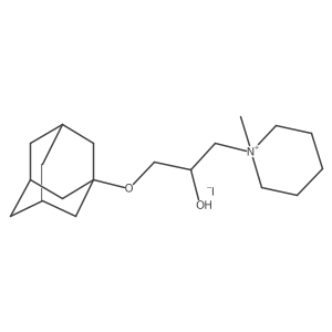 1-[3-(Adamantan-1-yloxy)-2-hydroxypropyl]-1-methylpiperidin-1-ium iodide Structure