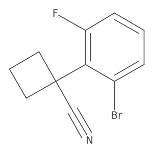 1-(2-Bromo-6-fluorophenyl)cyclobutane-1-carbonitrile结构式