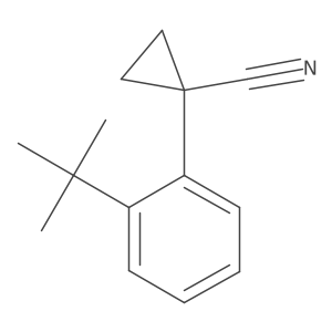 1-(2-Tert-butylphenyl)cyclopropane-1-carbonitrile结构式