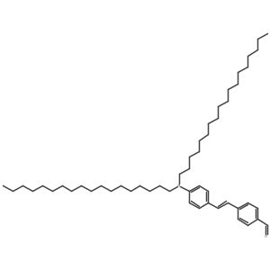 4-[2-[4-(Dioctadecylamino)phenyl]ethenyl]benzaldehyde结构式