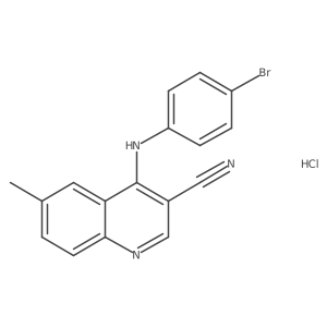 4-((4-Bromophenyl)amino)-6-methylquinoline-3-carbonitrile hydrochloride Structure