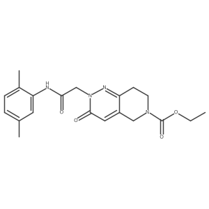 ethyl 2-{2-[(2,5-dimethylphenyl)amino]-2-oxoethyl}-3-oxo-3,5,7,8-tetrahydropyrido[4,3-c]pyridazine-6(2H)-carboxylate Structure