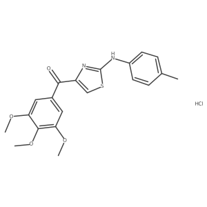 (2-(p-Tolylamino)thiazol-4-yl)(3,4,5-trimethoxyphenyl)methanone hydrochloride Structure
