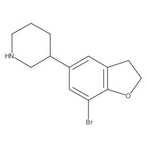 (S)-3-(7-Bromo-2,3-dihydrobenzofuran-5-yl)piperidine Structure