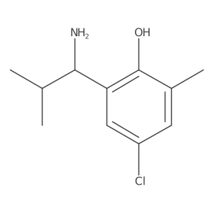 2-(1-Amino-2-methylpropyl)-4-chloro-6-methylphenol结构式