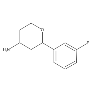 2-(3-Fluorophenyl)oxan-4-amine Structure