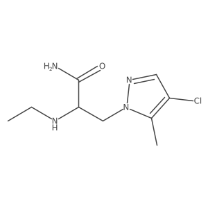 3-(4-Chloro-5-methyl-1h-pyrazol-1-yl)-2-(ethylamino)propanamide Structure