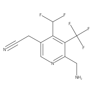 2-(Aminomethyl)-4-(difluoromethyl)-3-(trifluoromethyl)pyridine-5-acetonitrile结构式