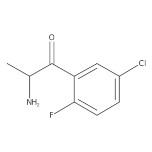 2-Amino-1-(5-chloro-2-fluorophenyl)propan-1-one结构式