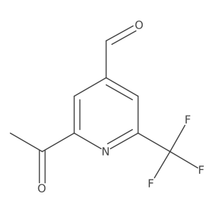 2-Acetyl-6-(trifluoromethyl)isonicotinaldehyde Structure