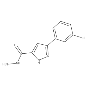 5-(3-Chlorophenyl)-1H-pyrazole-3-carbohydrazide Structure