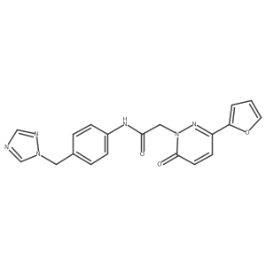 2-[3-(furan-2-yl)-6-oxopyridazin-1(6H)-yl]-N-[4-(1H-1,2,4-triazol-1-ylmethyl)phenyl]acetamide Structure