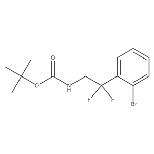 tert-butyl N-[2-(2-bromophenyl)-2,2-difluoroethyl]carbamate结构式