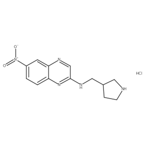 6-nitro-N-(pyrrolidin-3-ylmethyl)quinoxalin-2-amine hydrochloride Structure